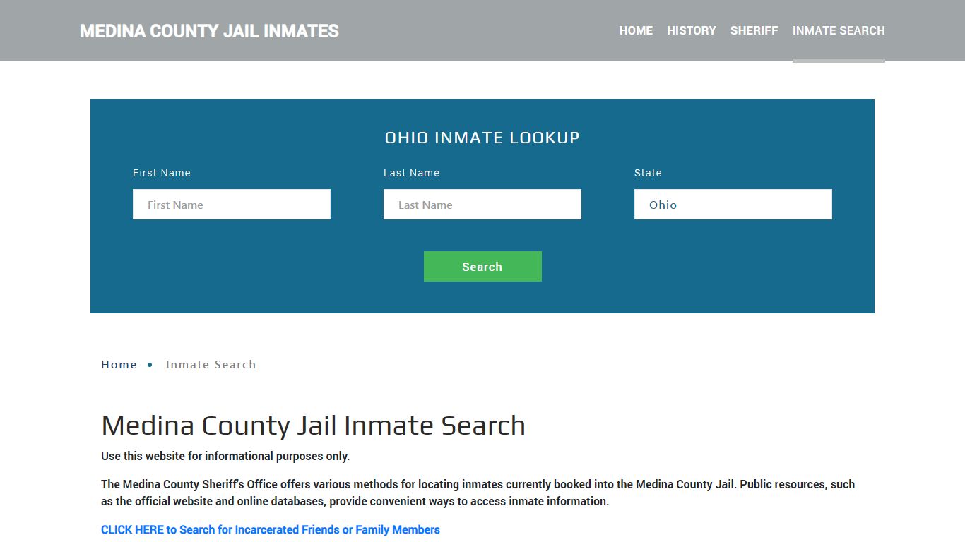 Medina County, OH Detainee Lookup